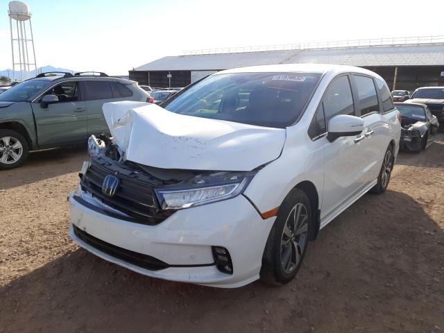 5FNRL6H81NB026580 - 2022 HONDA ODYSSEY TO WHITE photo 2