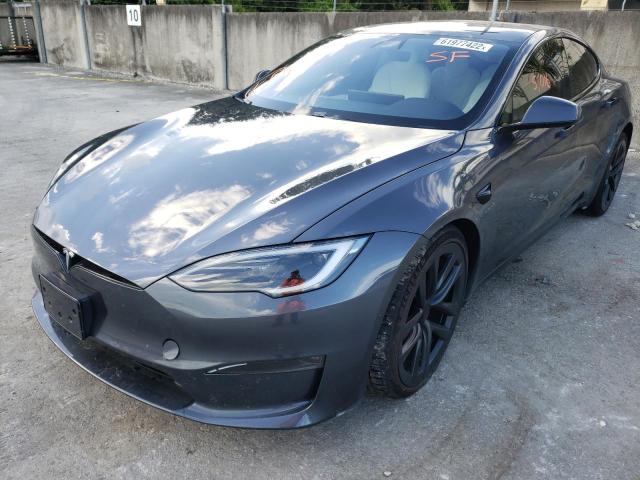 5YJSA1E53NF478485 - 2022 TESLA MODEL S Boz foto 2