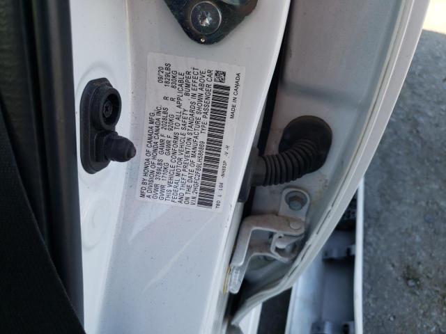 2HGFC2F89LH586869 - 2020 HONDA CIVIC SPOR 白色 照片 10