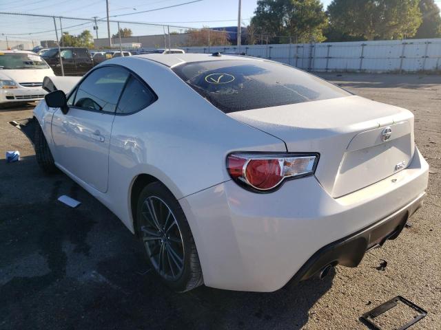 JF1ZNAA17D2724421 - 2013 TOYOTA SCION FR-S WHITE photo 3
