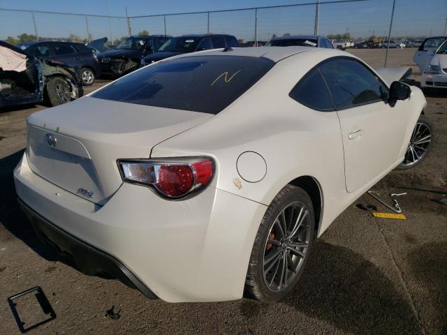 JF1ZNAA17D2724421 - 2013 TOYOTA SCION FR-S WHITE photo 4