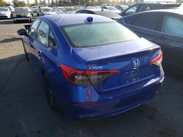 2HGFE2F54NH535539 - 2022 HONDA CIVIC SPOR BLUE photo 3