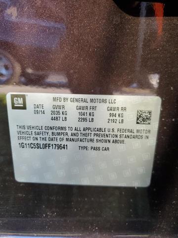 1G11C5SL0FF179641 - 2015 CHEVROLET MALIBU 1LT 棕色 照片 10