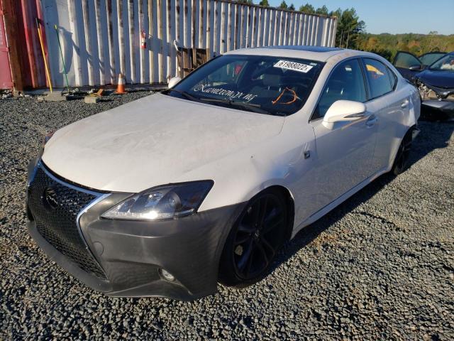 JTHBF5C28D5185455 - 2013 LEXUS IS 250 WHITE photo 2