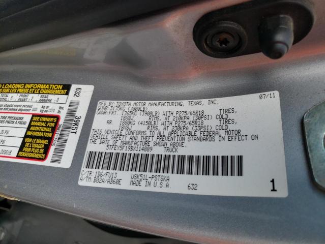 5TFEY5F19BX114889 - 2011 TOYOTA TUNDRA CREWMAX SR5  photo 10