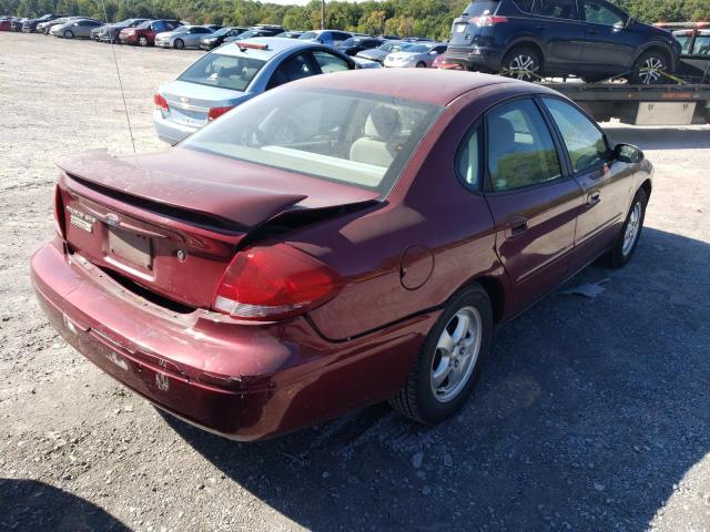 1FAFP55S14A186246 - 2004 FORD TAURUS SES MAROON photo 4
