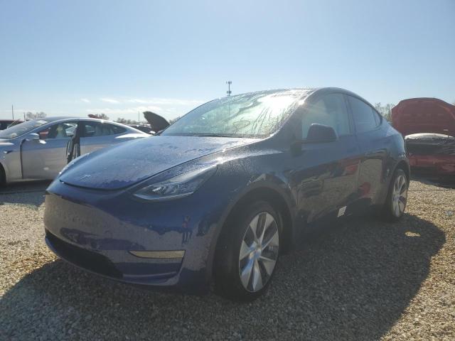 5YJYGDEE3MF205958 - 2021 TESLA MODEL Y أزرق صورة 2