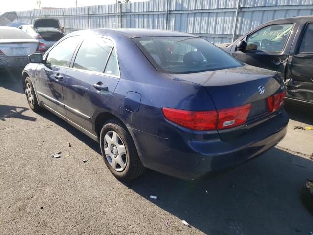 1HGCM56475A155253 - 2005 HONDA ACCORD LX BLUE photo 3