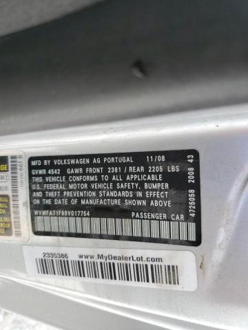 WVWFA71F99V017754 - 2009 VOLKSWAGEN EOS LUX 银色 照片 10