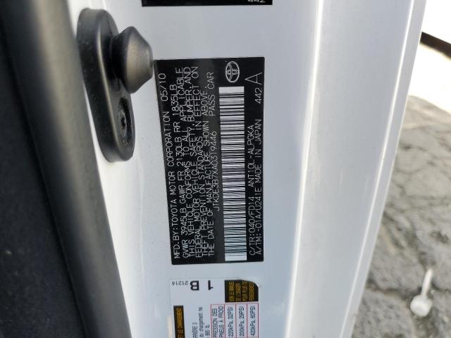 JTKDE3B7XA0319446 - 2010 TOYOTA SCION TC 白色 照片 10