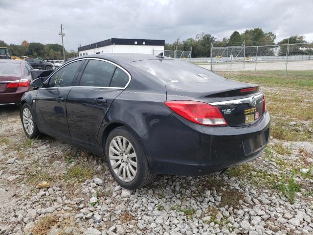 W04GW5EV4B1141336 - 2011 BUICK REGAL CXL BLACK photo 3