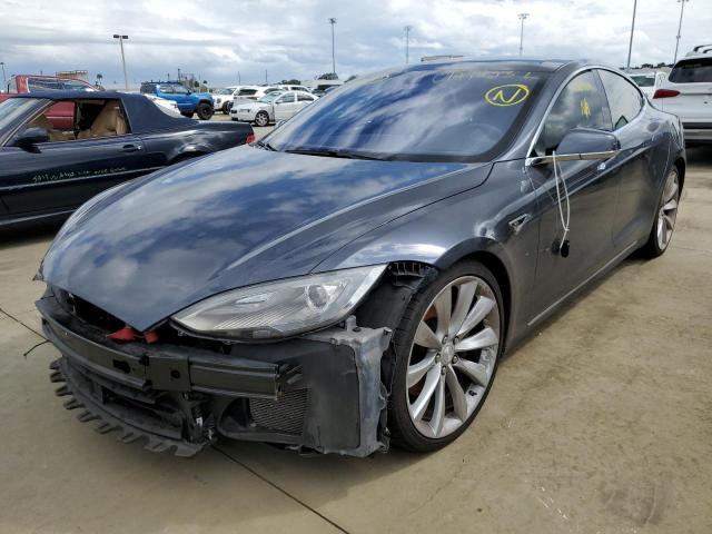 5YJSA1H15EFP62449 - 2014 TESLA MODEL S Boz foto 2