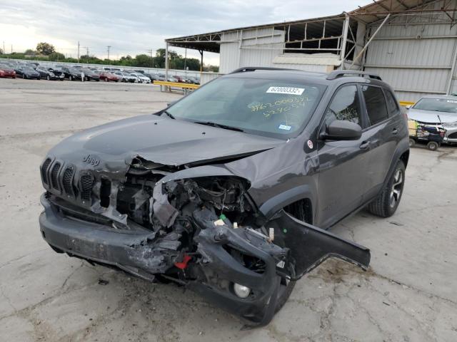 1C4PJMBS4FW529054 - 2015 JEEP CHEROKEE T GRAY photo 2