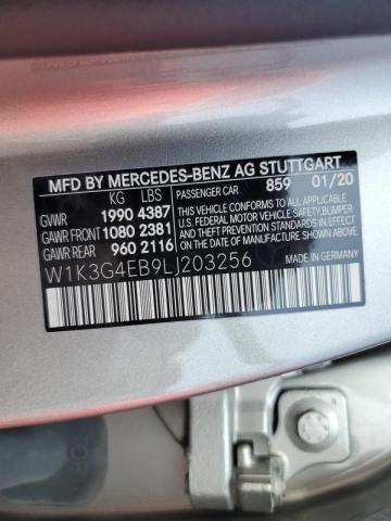 W1K3G4EB9LJ203256 - 2020 MERCEDES-BENZ A 220 SILVER photo 10