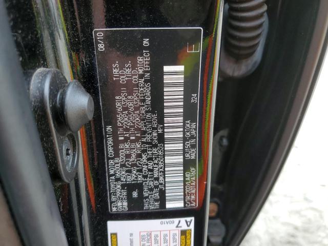 JTJBM7FX3B5018523 - 2011 LEXUS GX 460 BLACK photo 10