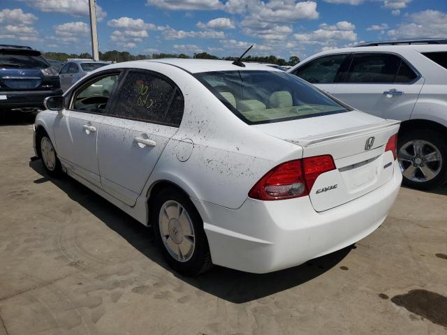 JHMFA362X8S012320 - 2008 HONDA CIVIC HYBR WHITE photo 3