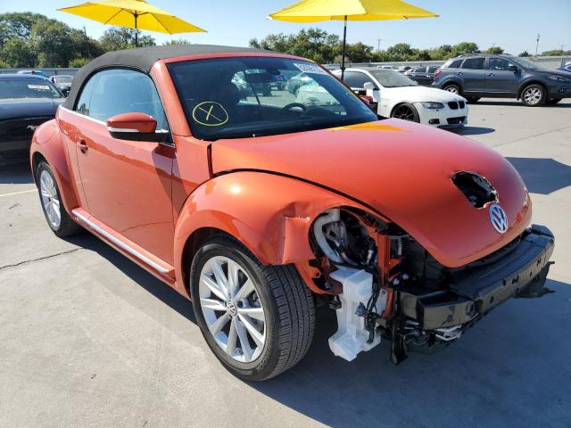 3VW5DAATXKM500981 - 2019 VOLKSWAGEN BEETLE S ORANGE photo 1