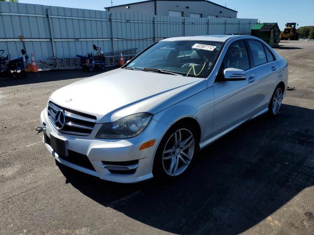 WDDGF8AB0ER303316 - 2014 MERCEDES-BENZ C 300 4MAT SILVER photo 2