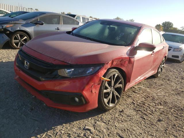 2HGFC2F87KH537152 - 2019 HONDA CIVIC SPOR RED photo 2