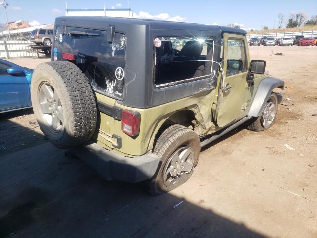 1C4AJWAG3DL606008 - 2013 JEEP WRANGLER S GREEN photo 4