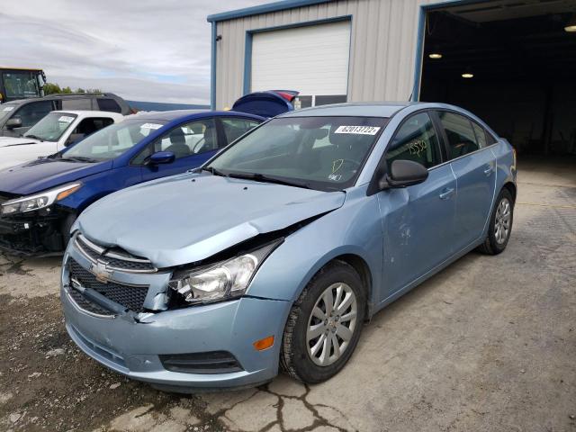 1G1PC5SH4B7306594 - 2011 CHEVROLET CRUZE LS BLUE photo 2