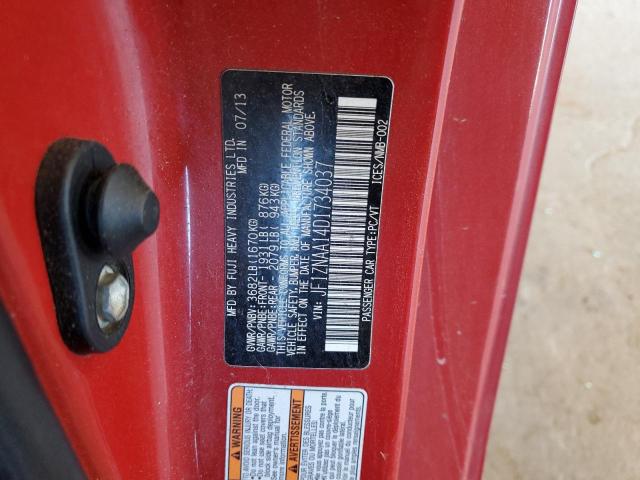 JF1ZNAA14D1734037 - 2013 TOYOTA SCION FR-S RED photo 10