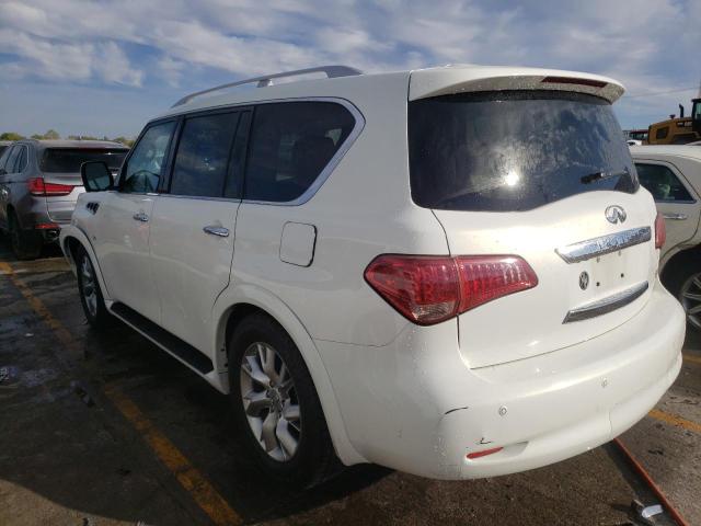 JN8AZ2NE8E9069438 - 2014 INFINITI QX80 WHITE photo 3