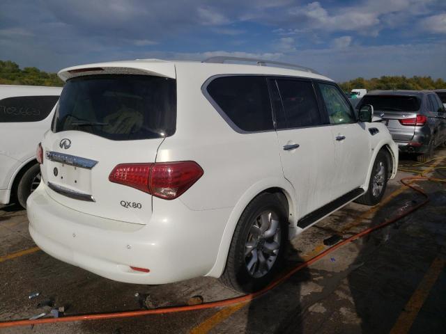 JN8AZ2NE8E9069438 - 2014 INFINITI QX80 WHITE photo 4