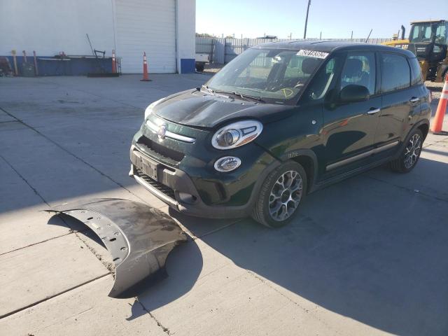 ZFBCFADH1EZ010561 - 2014 FIAT 500L TREKK GREEN photo 2