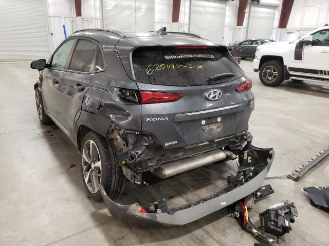 KM8K5CA55MU605244 - 2021 HYUNDAI KONA ULTIM GRAY photo 3