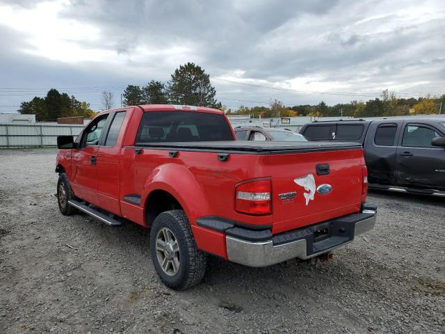 1FTPX04577KC58837 - 2007 FORD F150 RED photo 3