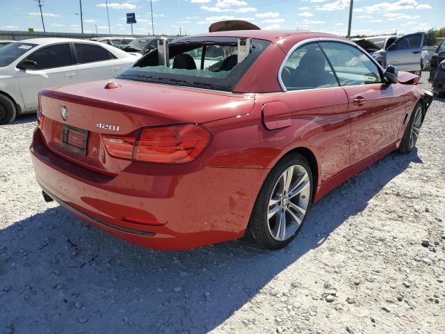 WBA3V7C53EJ873352 - 2014 BMW 428 I SULE RED photo 4