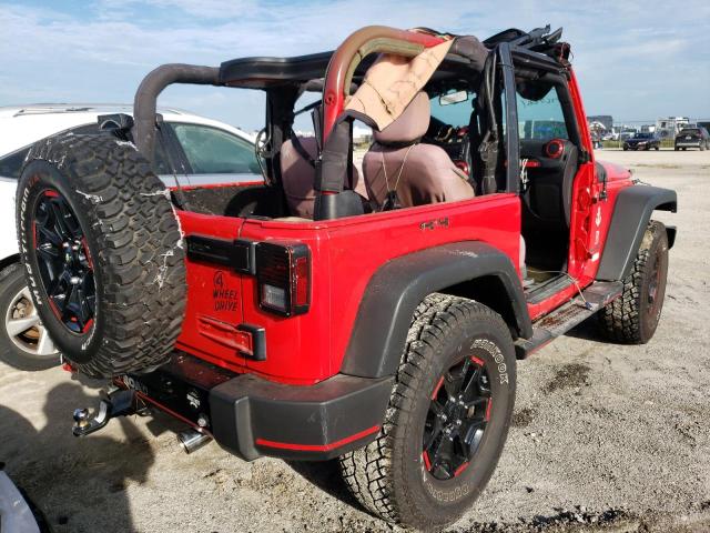 1C4AJWAG1GL236956 - 2016 JEEP WRANGLER S RED photo 4