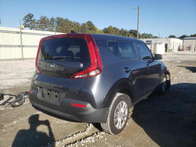 KNDJ23AU9L7733824 - 2020 KIA SOUL LX GRAY photo 4