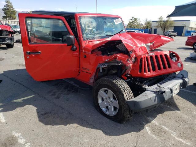 1C4AJWAG2FL694682 - 2015 JEEP WRANGLER S RED photo 1