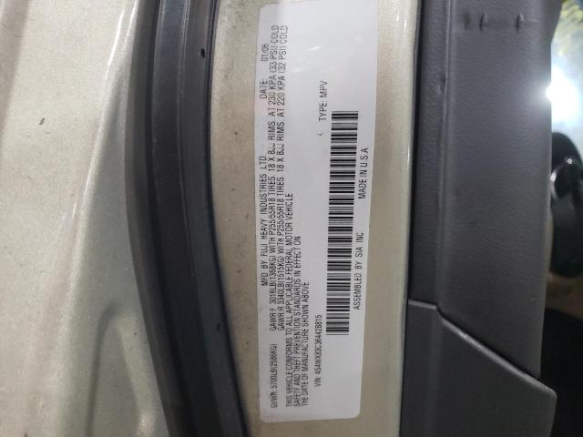 4S4WX83C364428815 - 2006 SUBARU B9 TRIBECA CREAM photo 10