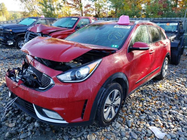 KNDCE3LC7J5118069 - 2018 KIA NIRO TOURI RED photo 2