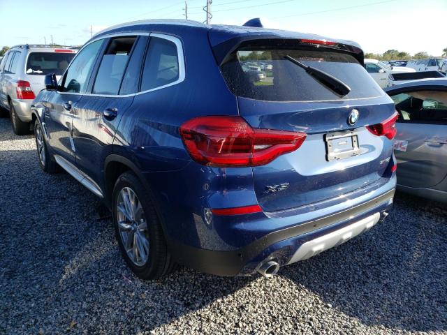 5UXTR7C57KLF26275 - 2019 BMW X3 SDRIVE3 BLUE photo 3