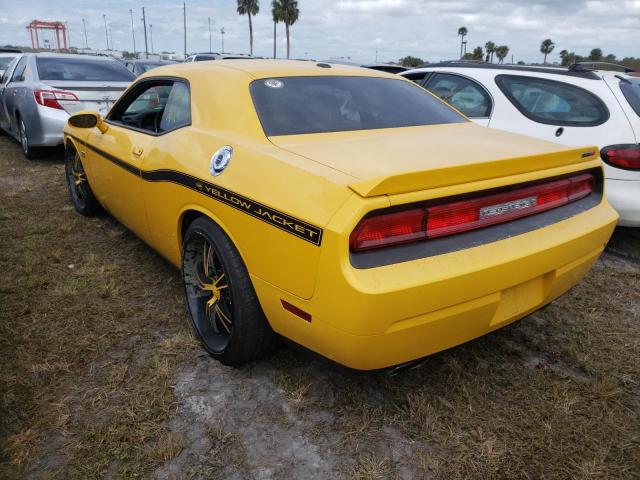 2C3CDYCJ3CH254164 - 2012 DODGE CHALLENGER YELLOW photo 3