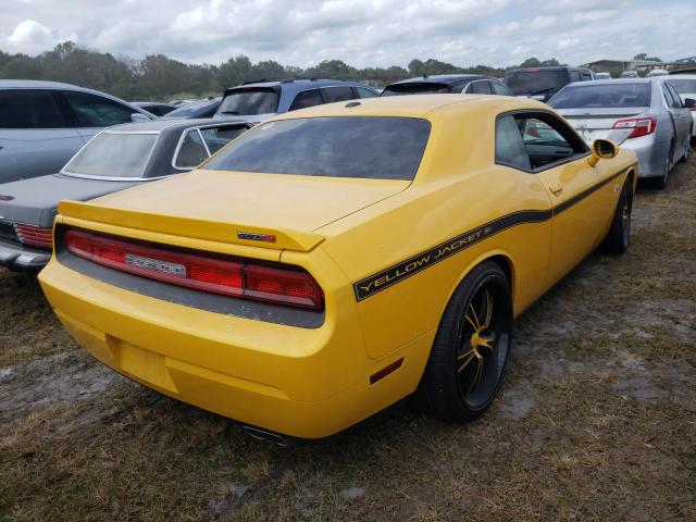 2C3CDYCJ3CH254164 - 2012 DODGE CHALLENGER YELLOW photo 4