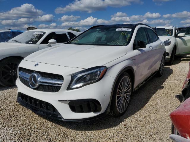 WDDTG5CB9KJ608508 - 2019 MERCEDES-BENZ GLA 45 AMG WHITE photo 2