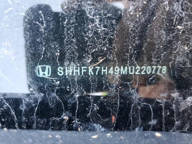 SHHFK7H49MU220778 - 2021 HONDA CIVIC SPOR GRAY photo 10