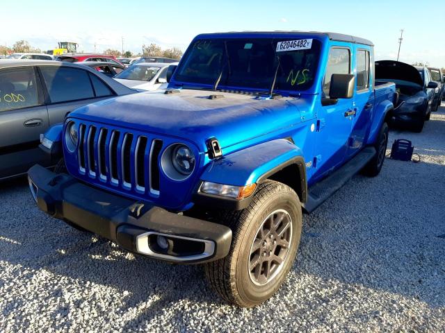 1C6HJTFG0ML618338 - 2021 JEEP GLADIATOR BLUE photo 2