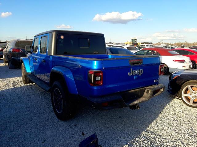 1C6HJTFG0ML618338 - 2021 JEEP GLADIATOR BLUE photo 3