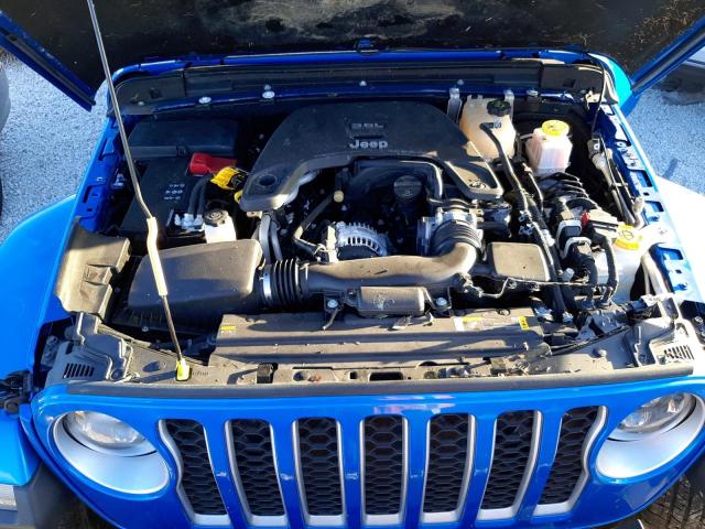 1C6HJTFG0ML618338 - 2021 JEEP GLADIATOR BLUE photo 7