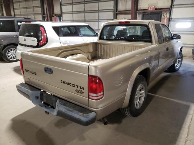 1D7GL12K64S699158 - 2004 DODGE DAKOTA SXT BEIGE photo 4