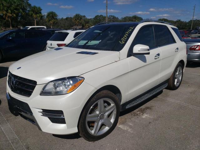 4JGDA5HB4FA479961 - 2015 MERCEDES-BENZ ML 350 4MA WHITE photo 2