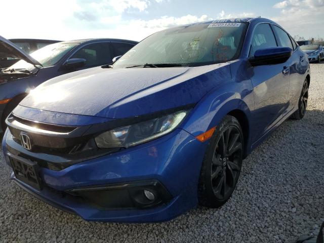 2HGFC2F84KH576667 - 2019 HONDA CIVIC SPOR BLUE photo 2