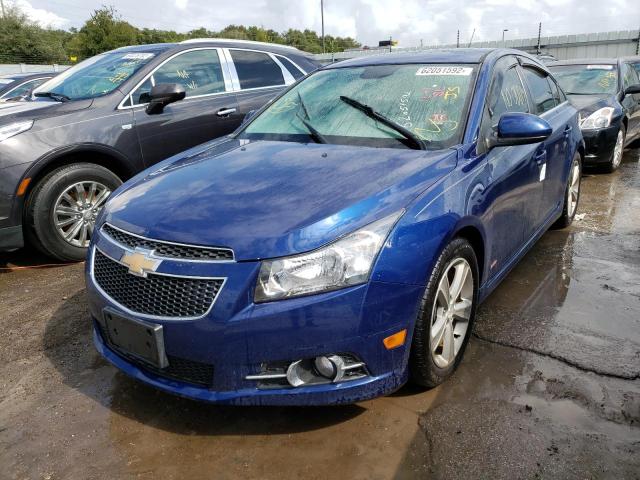 1G1PE5SB3D7111143 - 2013 CHEVROLET CRUZE BLUE photo 2