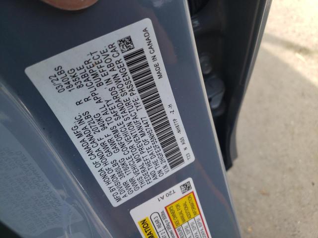 2HGFE2F55NH574477 - 2022 HONDA CIVIC SPOR GRAY photo 10